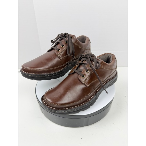 Drew Orthopedic Arch Support Men Brown Leather Lace Up Oxford Dress Shoes 10W